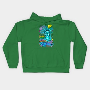 New York city statue liberty Kids Hoodie